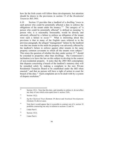 Consultation Paper on the General Law of the Landlord and Tenant