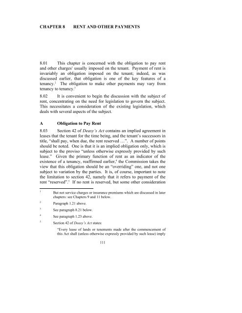 Consultation Paper on the General Law of the Landlord and Tenant