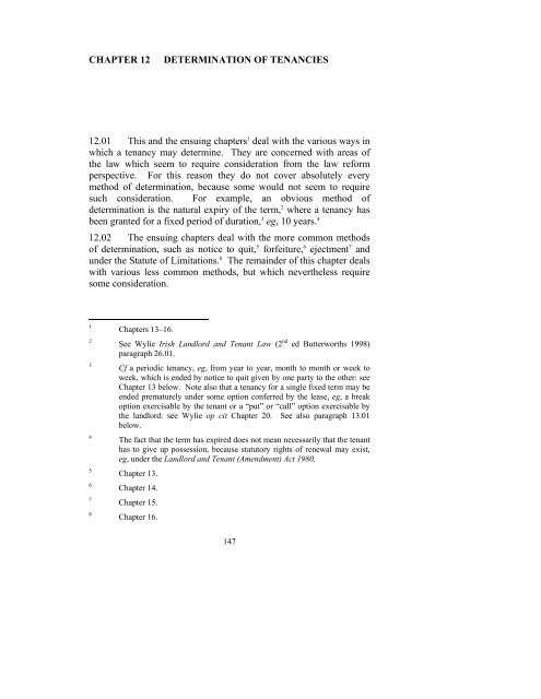 Consultation Paper on the General Law of the Landlord and Tenant