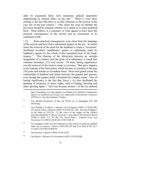 Consultation Paper on the General Law of the Landlord and Tenant