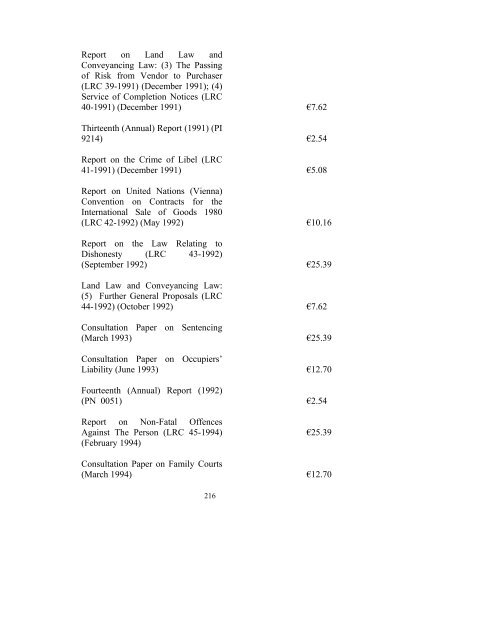 Consultation Paper on the General Law of the Landlord and Tenant