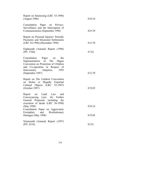 Consultation Paper on the General Law of the Landlord and Tenant