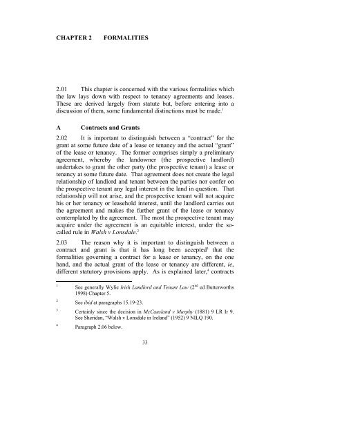 Consultation Paper on the General Law of the Landlord and Tenant