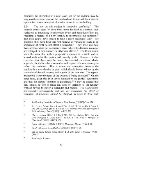 Consultation Paper on the General Law of the Landlord and Tenant