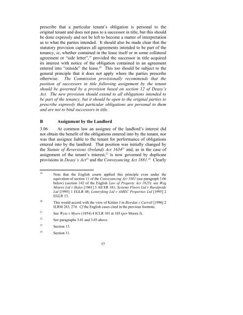 Consultation Paper on the General Law of the Landlord and Tenant