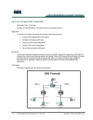 Lab 5.2.5 Configure IOS Firewall IDS