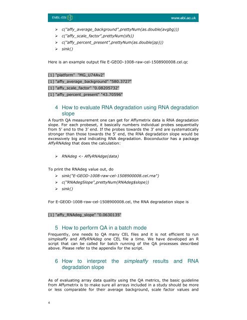 Quality Assessment of Microarray Gene Expression Data