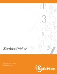 Sentinel HASP v.5.11 Release Notes - Secure Support - SafeNet