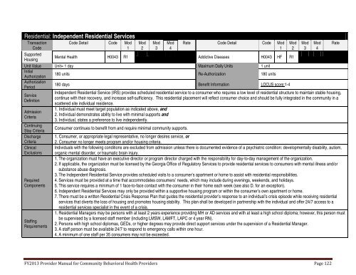 PART I - Department of Behavioral Health and Developmental ...