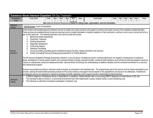 PART I - Department of Behavioral Health and Developmental ...