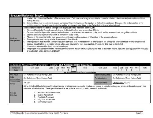 PART I - Department of Behavioral Health and Developmental ...