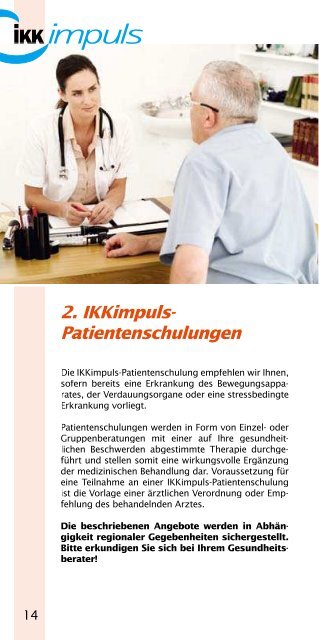 Patientenschulungen - IKK gesund plus