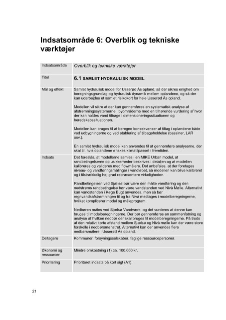 Indsatskatalog - HÃ¸rsholm Kommune