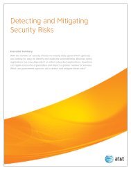 Detecting and Mitigating Security Risks - AT&T