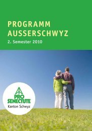 PROGRAMM AUSSERSCHWYZ - Pro Senectute Schwyz