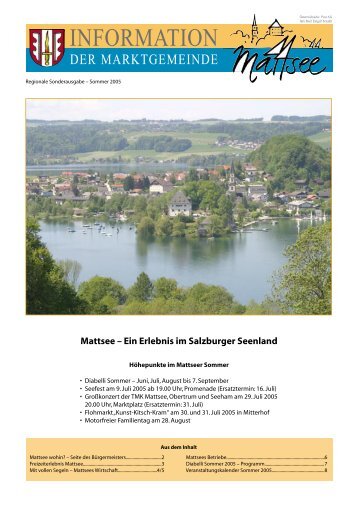 Regionale Sonderausgabe - Sommer (0 bytes) - Mattsee