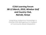 Background Presentation: Kenya - ICPAC - Africa Adapt