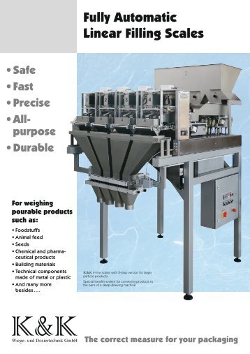 Fully Automatic Linear Filling Scales - K & K Wiege