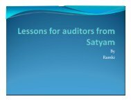 What happened in Satyam and lessons for auditors