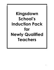 NQT Handbook - Kingsdown School