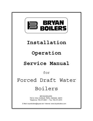 Forced Draft Water Boiler - Bryan Boilers