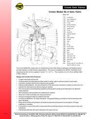 Crown Gate Valves Crown Model SL-2 Gate Valve - Stream Flo