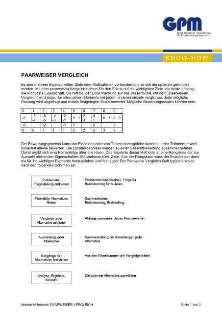 Paarweiser Vergleich - GPM InfoCenter