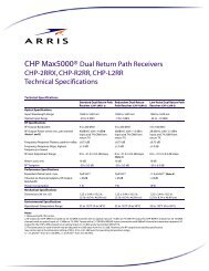 (CHP-2RRX/R2RR/L2RR) Technical Specifications - Arris