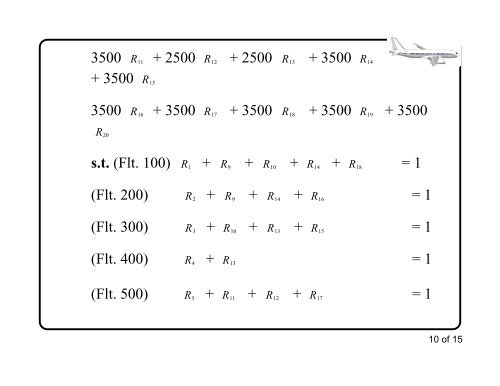 Crew Assignment Problems Dr. AA Trani Associate Professor of Civil