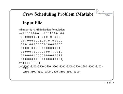 Crew Assignment Problems Dr. AA Trani Associate Professor of Civil