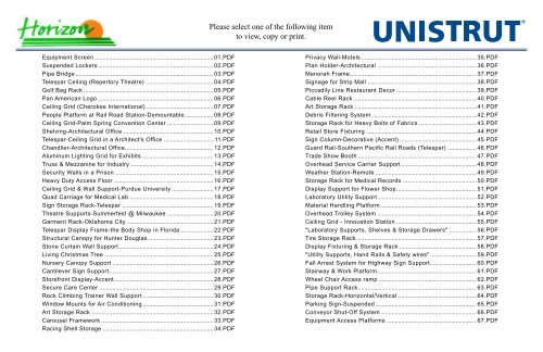 ceiling grid - Unistrut