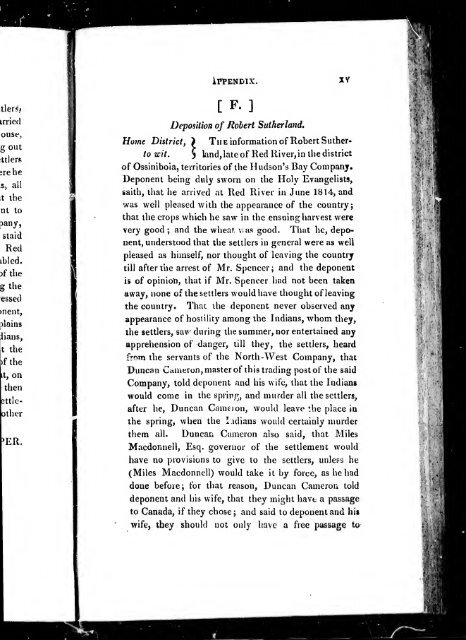 Statement respecting the Earl of Selkirk's Settlement of Kildonan ...