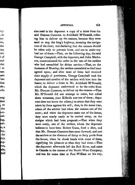 Statement respecting the Earl of Selkirk's Settlement of Kildonan ...