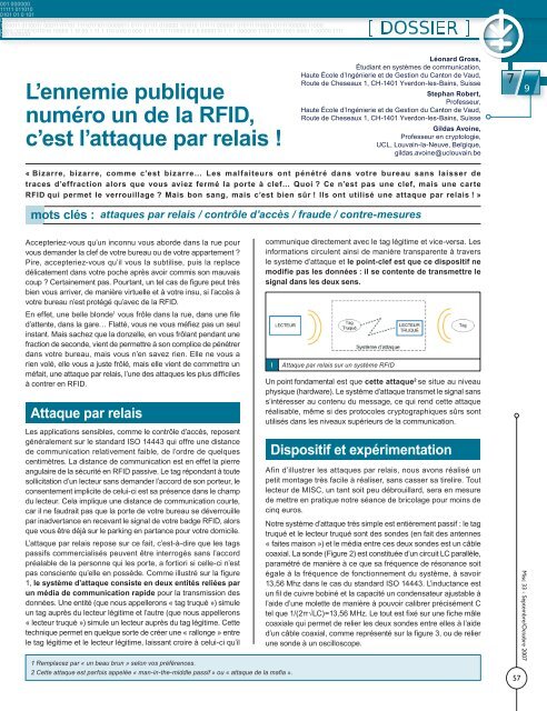 Attaque par relais - Dr Stephan Robert