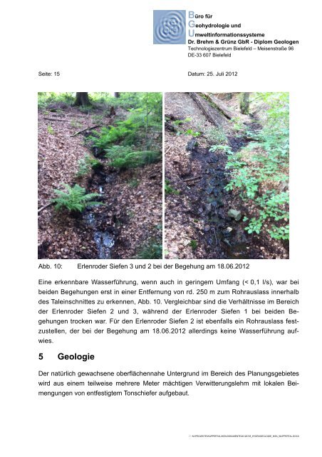 01 Hydrogeologische Stellungnahme zu den ... - Stadt Wuppertal