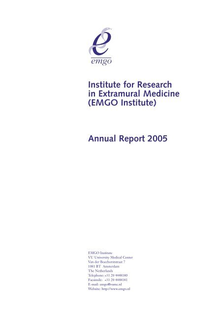 Annual Report 2005 - EMGO