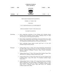 Perda Kota Bandung No.13 Tahun 2001 - Pemerintah Kota Bandung