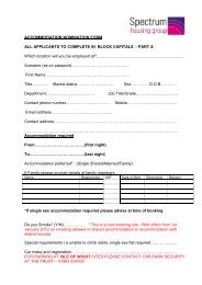 Long Stay Application Form - Spectrum Housing Group
