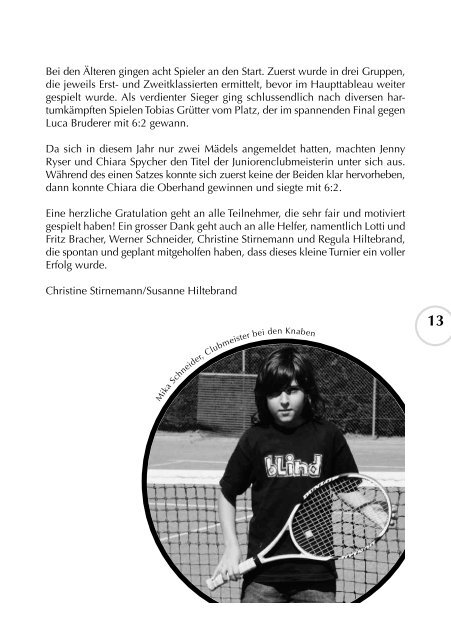 CLUB-INFO 2010 - Tennis Club Utzenstorf