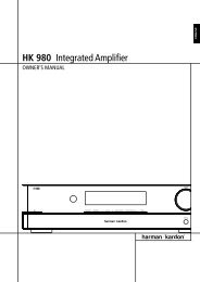 HK 980 Integrated Amplifier - Harman Kardon