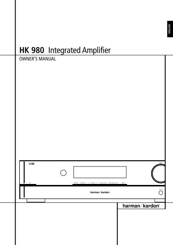 HK 980 Integrated Amplifier - Harman Kardon