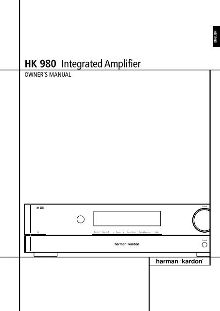 HK 980 Integrated Amplifier - Harman Kardon