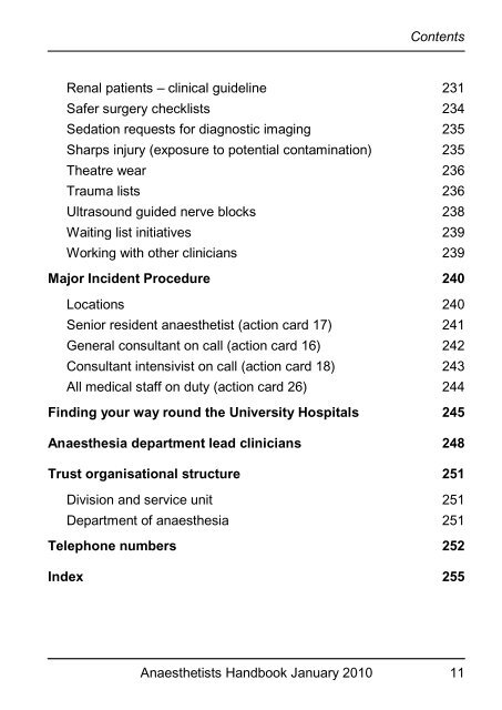 Anaesthetists Handbook - MEDICAL EDUCATION at University ...