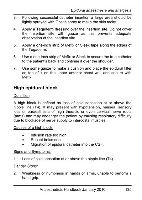 Anaesthetists Handbook - MEDICAL EDUCATION at University ...