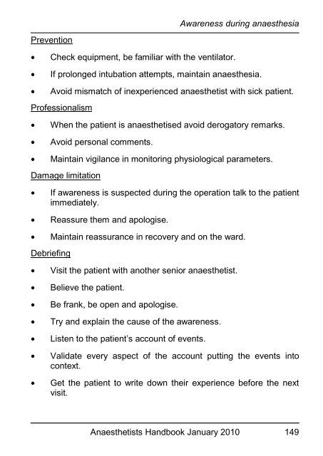 Anaesthetists Handbook - MEDICAL EDUCATION at University ...