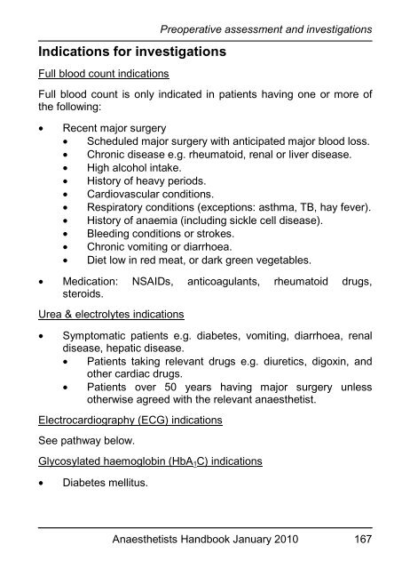 Anaesthetists Handbook - MEDICAL EDUCATION at University ...