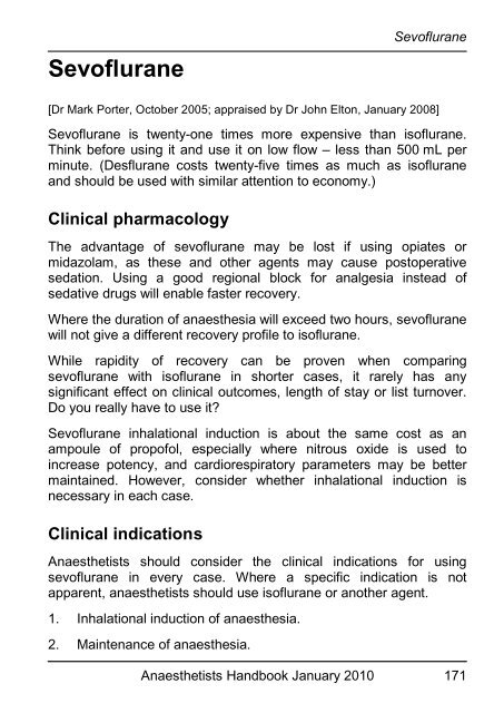 Anaesthetists Handbook - MEDICAL EDUCATION at University ...