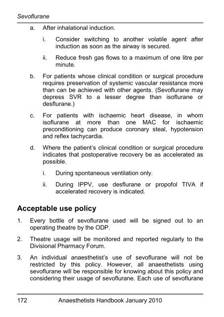 Anaesthetists Handbook - MEDICAL EDUCATION at University ...