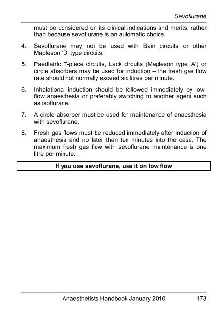 Anaesthetists Handbook - MEDICAL EDUCATION at University ...