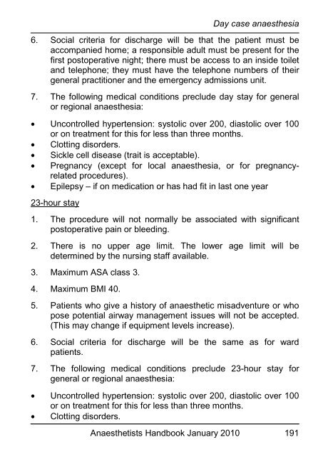 Anaesthetists Handbook - MEDICAL EDUCATION at University ...